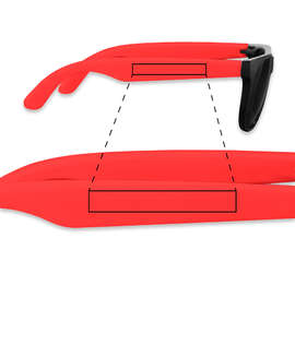Two-Tone Matte Sunglasses - Color: Red