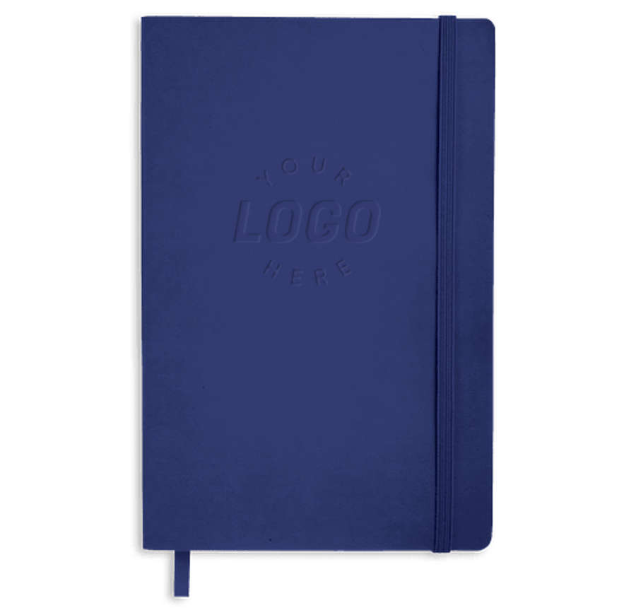 JournalBooks ® Debossed Pedova Soft Bound Notebook in Blue