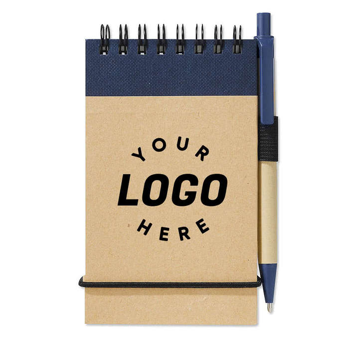 Recycled Mini Flip Spiral Jotter with Pen