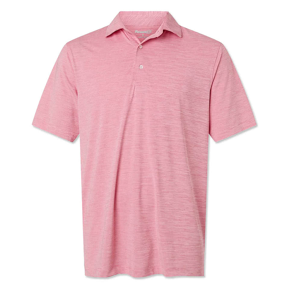 Paragon Bohemian Striped Heather Performance Polo - Embroidered