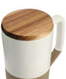 16 oz. Tahoe Tea & Coffee Ceramic Mug with Wood Lid