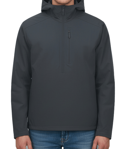 Fossa Skyline Half Zip Soft Shell Jacket in Grey
