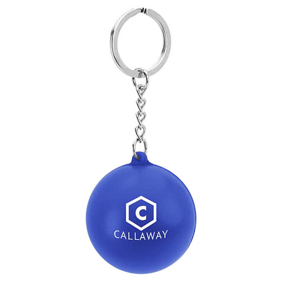 Round Stress Reliever Keychain in RED