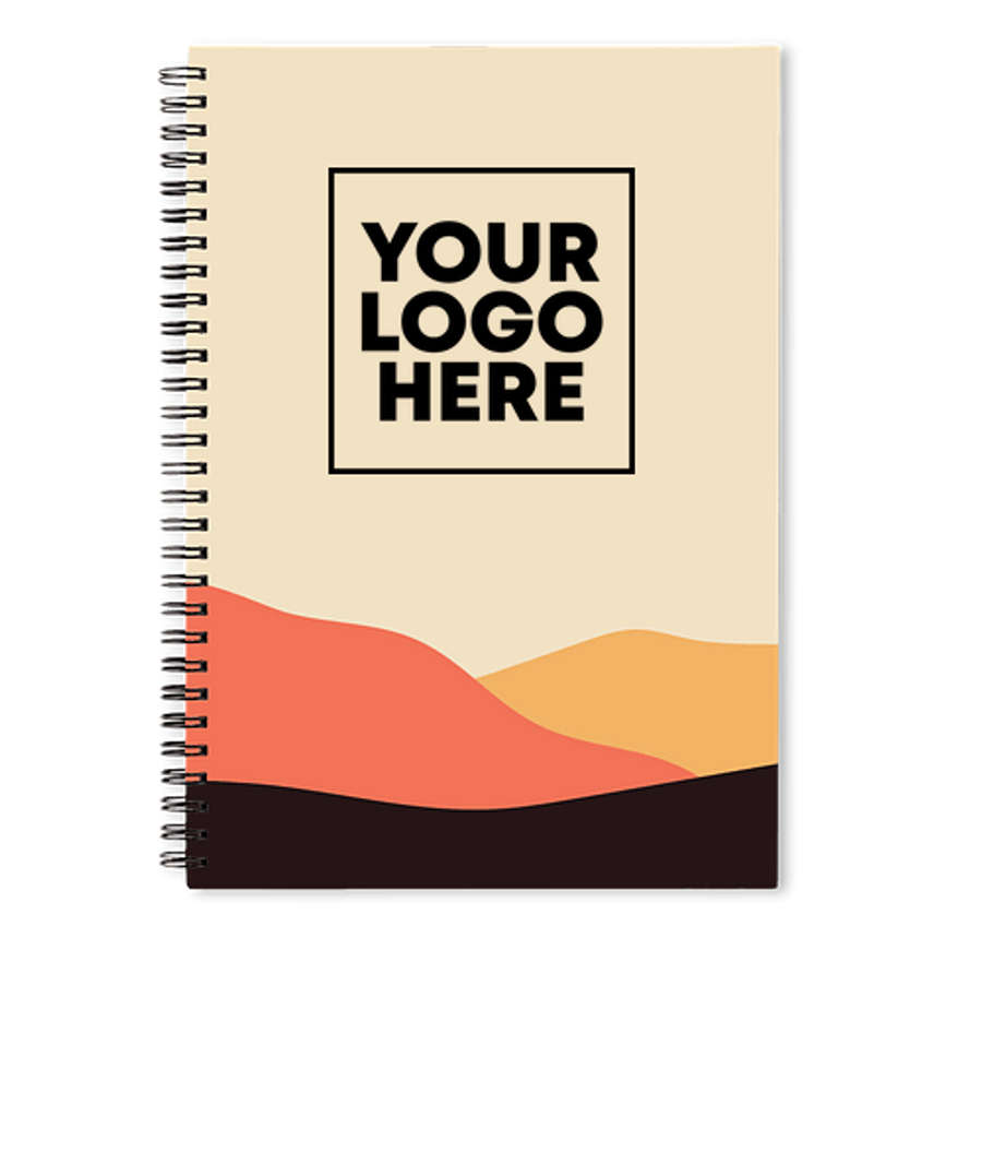 Mountainscape JournalBooks ® Spiral Notebook in Orange