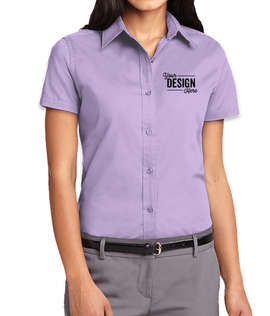 Port Authority Women's Short Sleeve Easy Care Shirt - Color: Bright Lavender