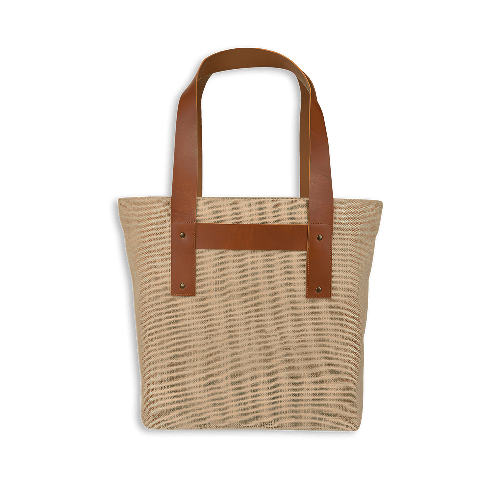 Full Color Out of The Woods Jute T-Strap Tote Bag-default