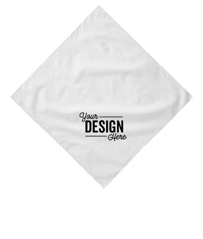 Augusta 100% Cotton Solid Bandana (Corner Design) - White