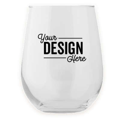 Full Color 17 oz. Stemless Wine Glass - Clear