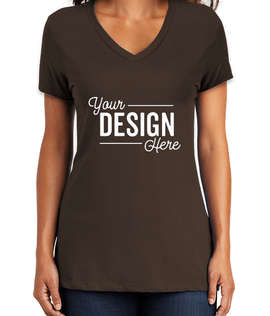 District Women's Perfect Weight V-Neck T-shirt - Color: Espresso