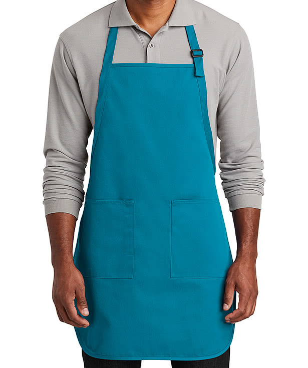 Port Authority Two-Pocket Full Length Apron - Embroidered