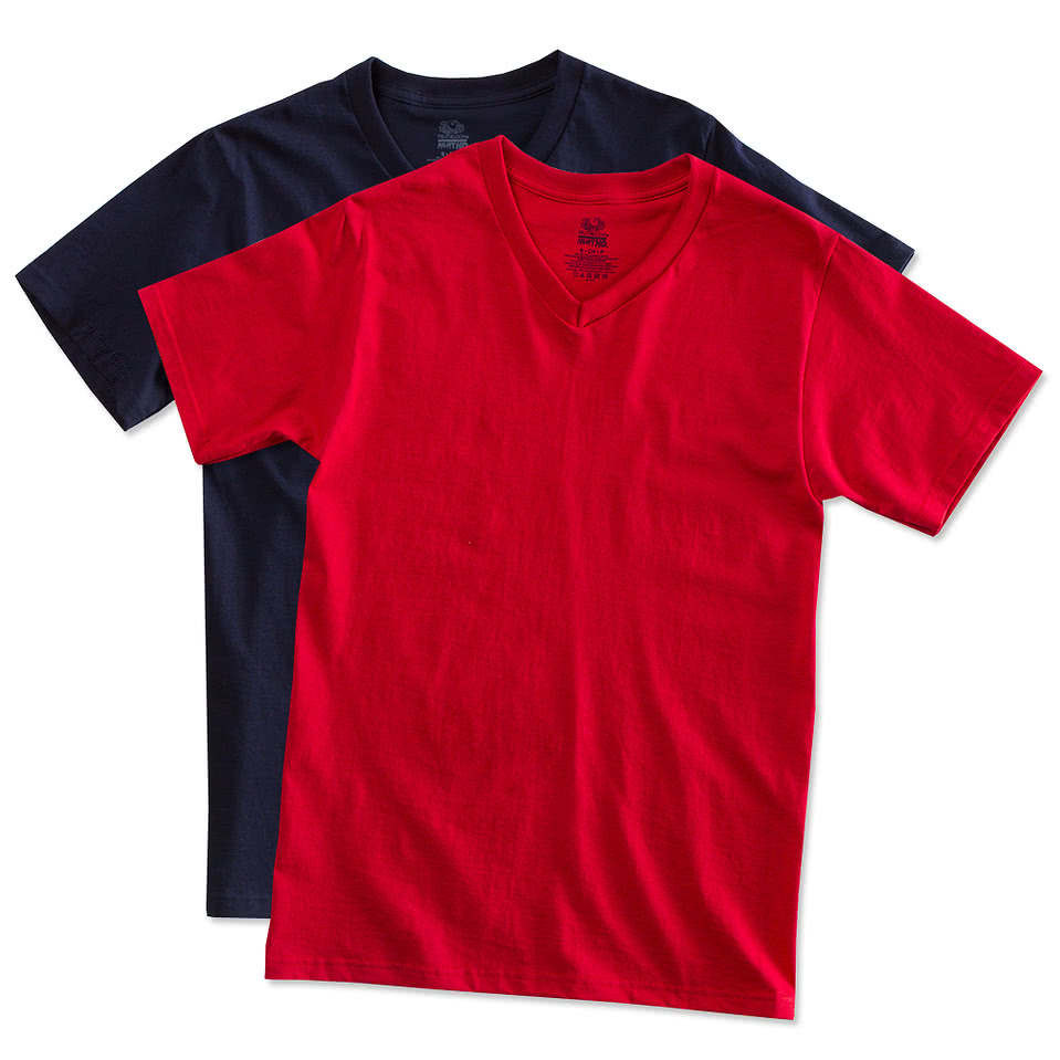 Fruit of the Loom 100% Cotton V-Neck T-shirt