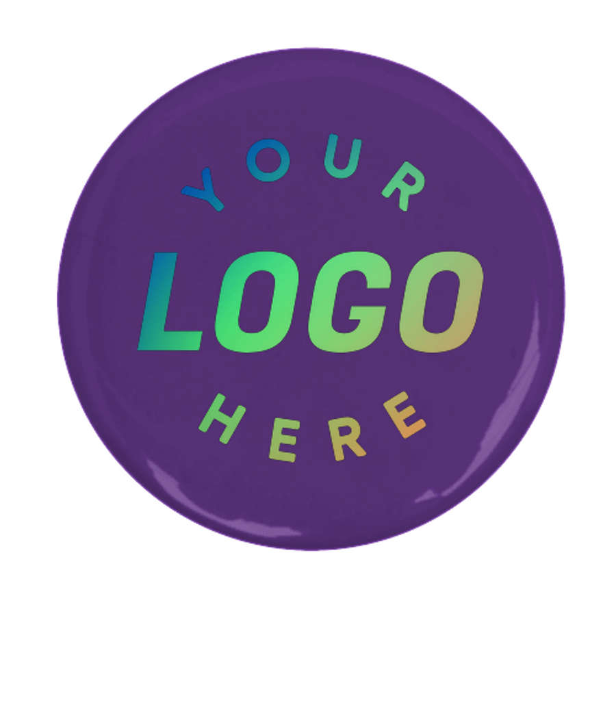 1.75" Round Button in Team Purple