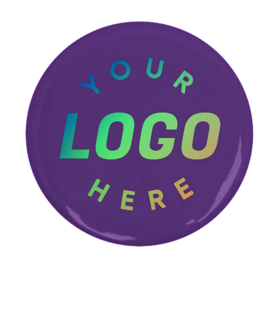 2.25" Round Button in Team Purple