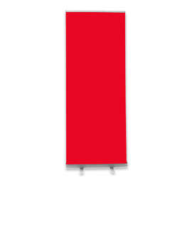 Full Color 31.5" x 81.8" Value Retractable Banner Kit - Color: Red