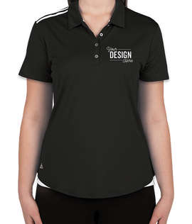 Adidas Women's Climacool 3-Stripes Shoulder Polo - Color: Black