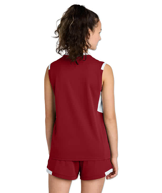 Sport-Tek Youth Club Recycled Sleeveless V-Neck Performance Jersey