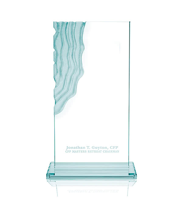 Full Color Jade Sculpted Waterfall Award