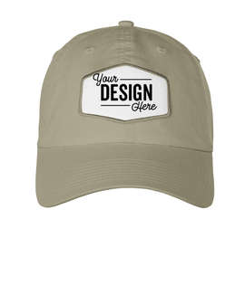 Ahead Largo Washed Twill Baseball Hat with White Hexagon Patch - Color: Khaki