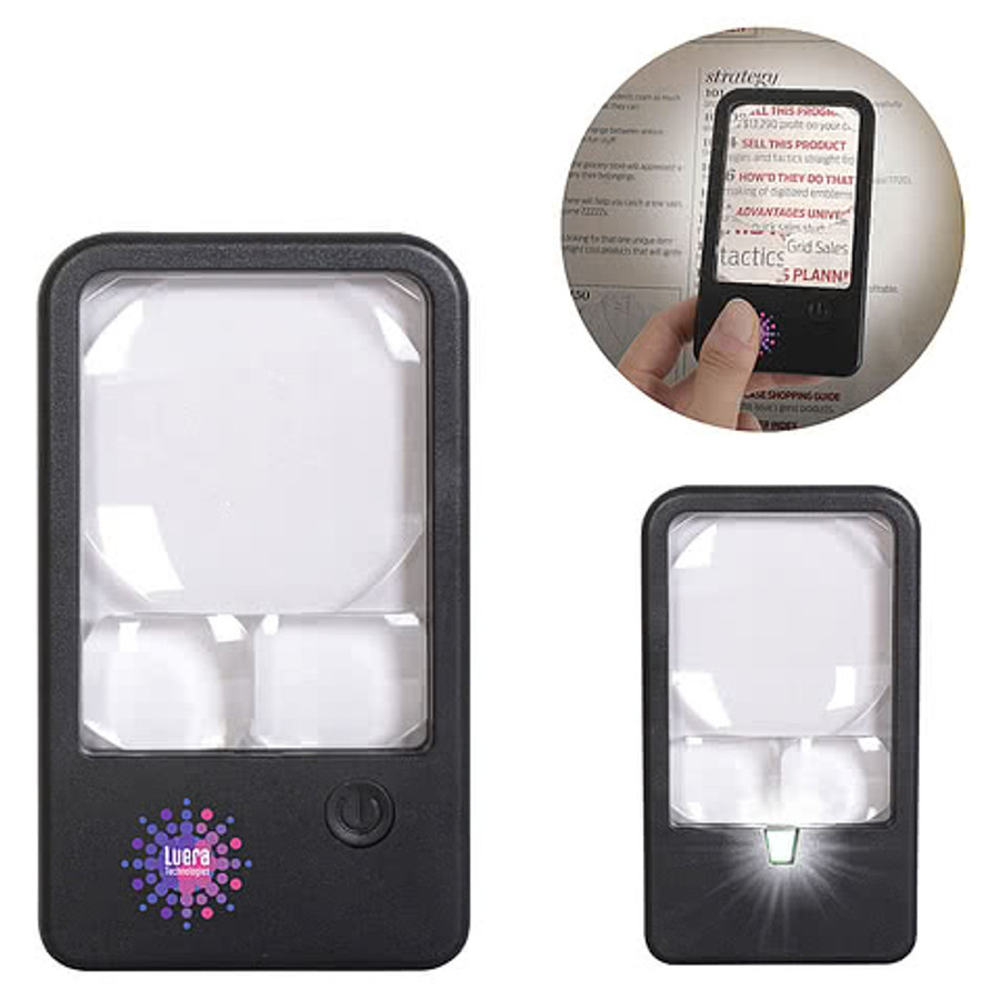 Best Buddy Tools Rechargeable LED Light-Up Pocket Magnifier in Black