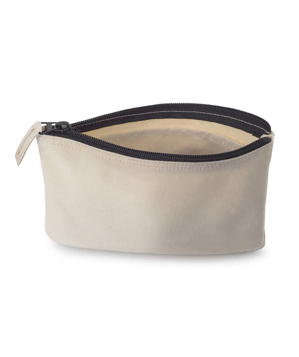 Cotton Canvas Zippered Pouch