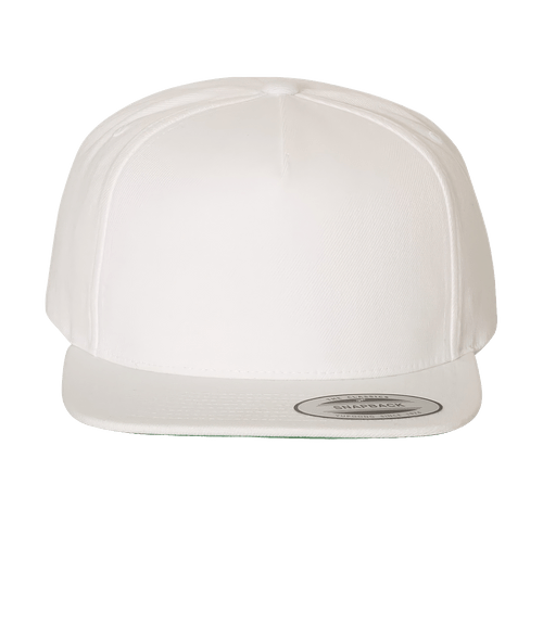 Yupoong Premium Five Panel Snapback Baseball Hat in White