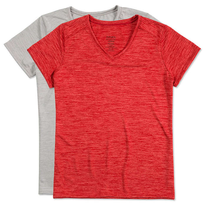 Augusta Women's Tonal Heather V-Neck Performance Shirt