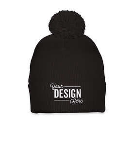 Sportsman Pom Pom Beanie - Color: Black