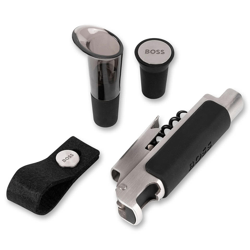Laser Engraved Hugo Boss Iconic 4 Piece Wine Set