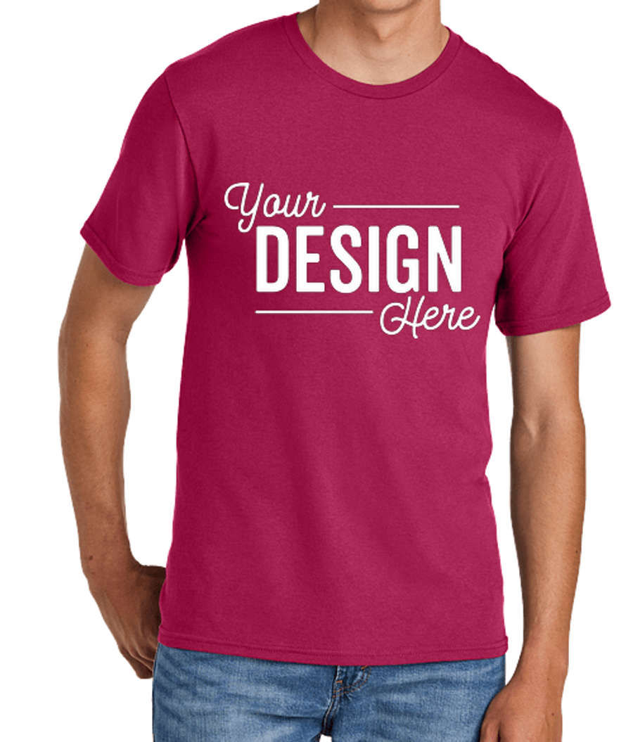 Port & Company Easy Cotton T-shirt in Flush Pink
