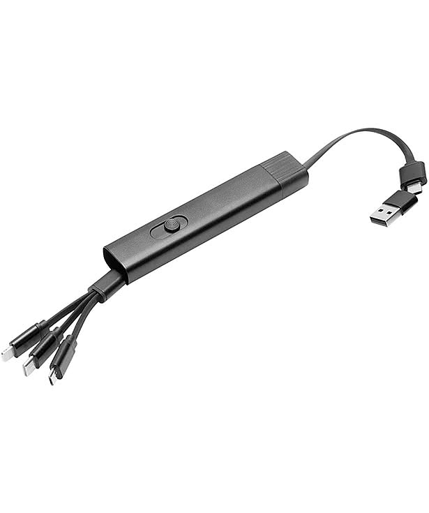Laser Engraved 5-in-1 Aluminum Charging Cable