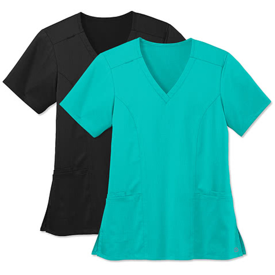 Wink Women's Premiere Flex Stretch V-Neck Scrub Top in White
