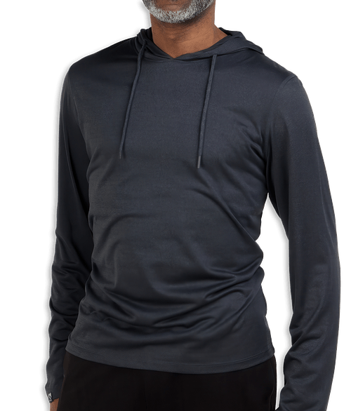 Storm Creek Sightseer Performance Pullover Hoodie in Dark Heather Gray