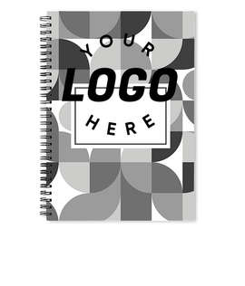 Abstract Modern JournalBooks ® Spiral Notebook - Color: Grayscale