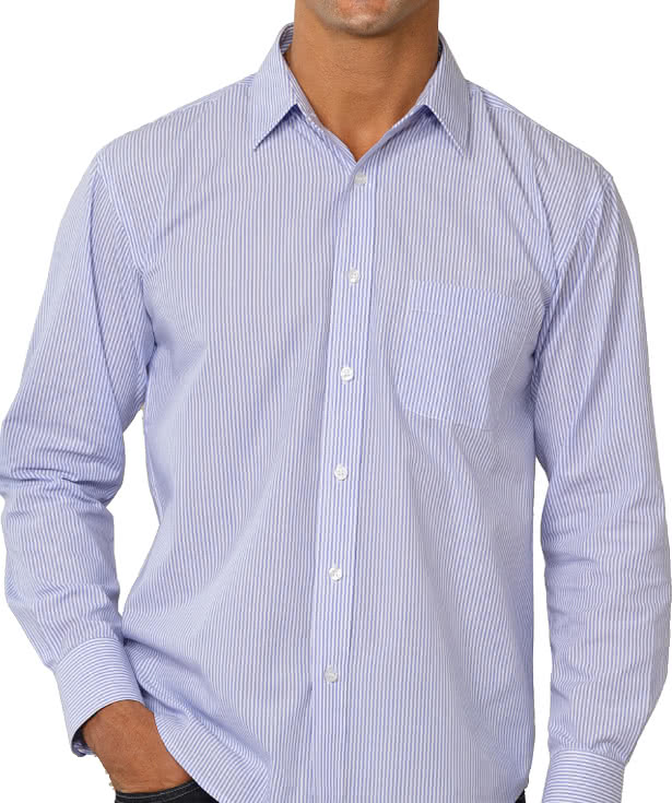 Blue Generation Striped Poplin Dress Shirt