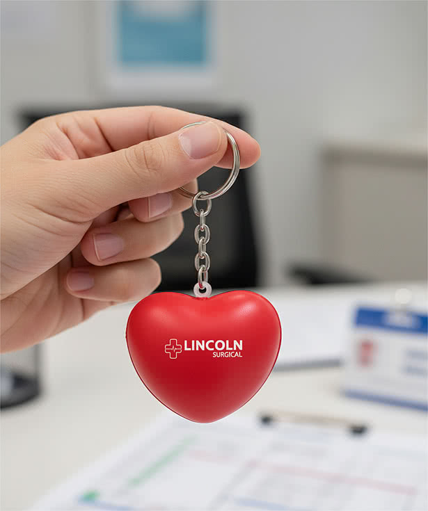 Classic Heart Stress Reliever Keychain