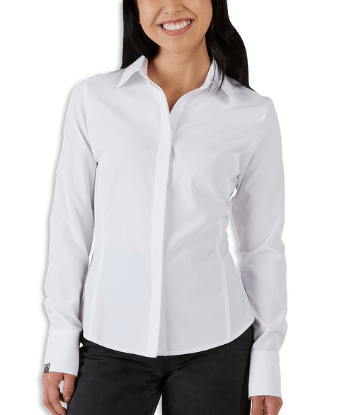 Storm Creek Women's The Executive Dress Shirt - Embroidered in White