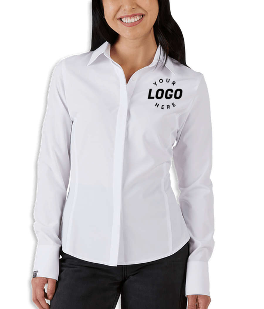 Storm Creek Women's The Executive Dress Shirt - Printed in White