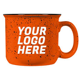 14 oz. Ceramic Camper Mug - Color: Orange