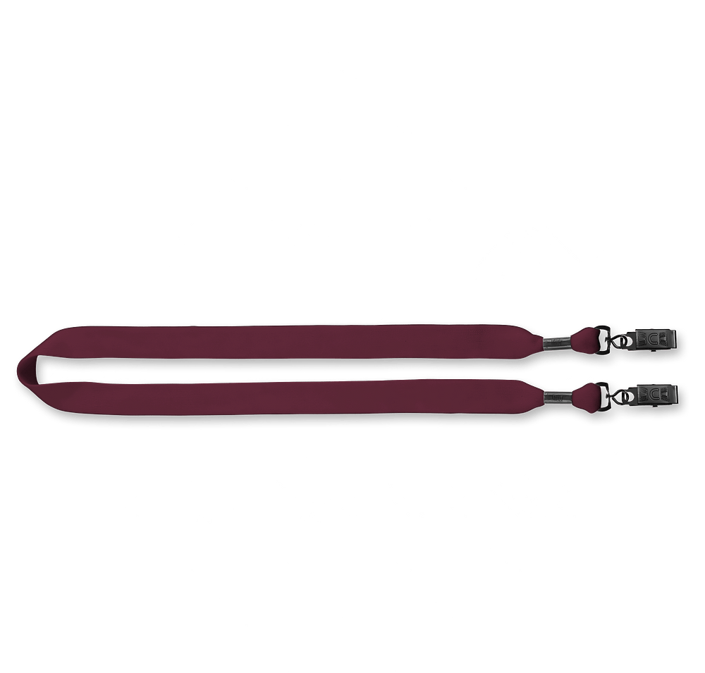 3/4" Cotton Double Bulldog Clip Lanyard-default