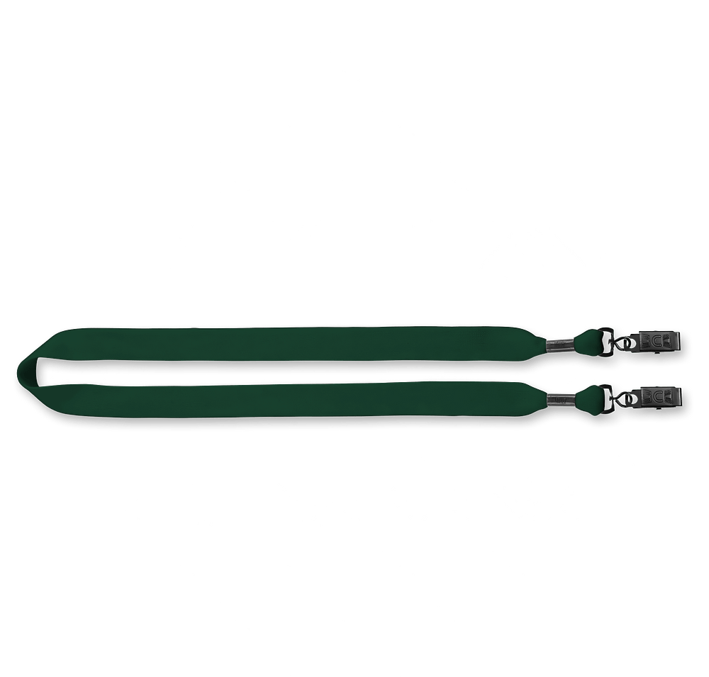 3/4" Cotton Double Bulldog Clip Lanyard-default
