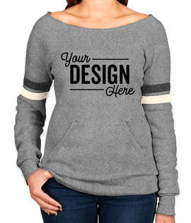 Alternative Apparel Women's Tri-Blend Wideneck Sweatshirt - Color: Eco Grey