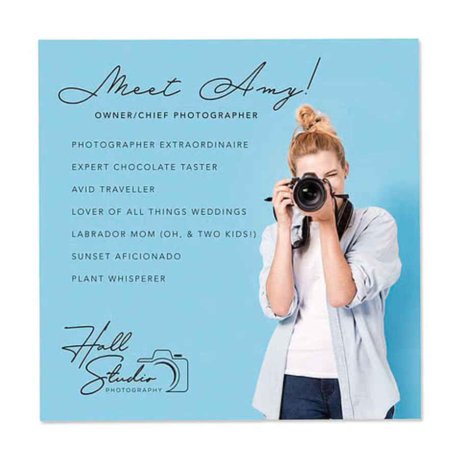 Full Color 12" x 12" Acrylic Wall Print with Shadow Mount in White