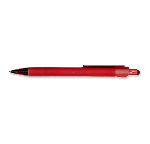 Laser Engraved Cache Touch Ballpoint Stylus Pen (black ink) in Red