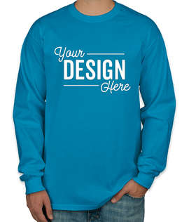 Canada - Gildan Ultra Cotton Long Sleeve T-shirt - Color: Sapphire
