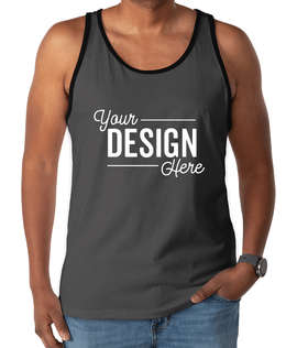 Bella + Canvas Colorblock Tank - Color: Dark Grey / Black
