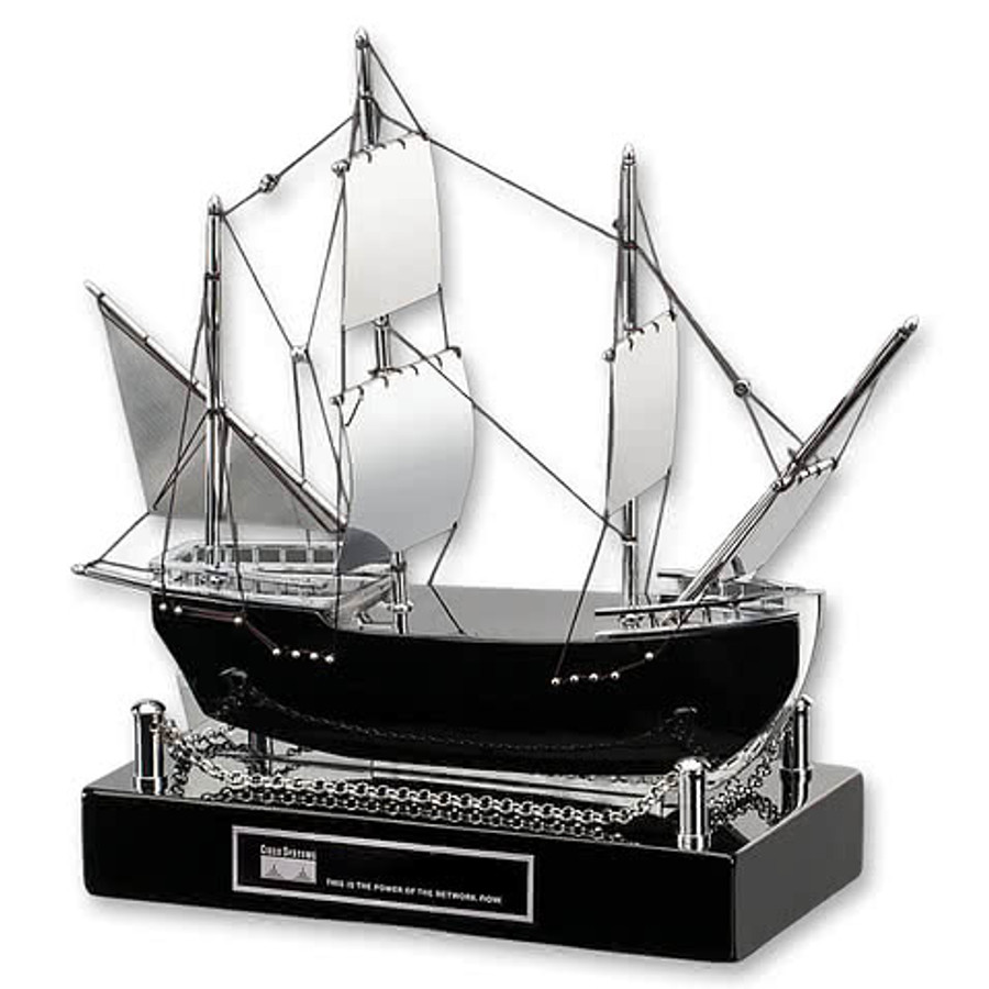 Maritime Sailboat Award in Silver