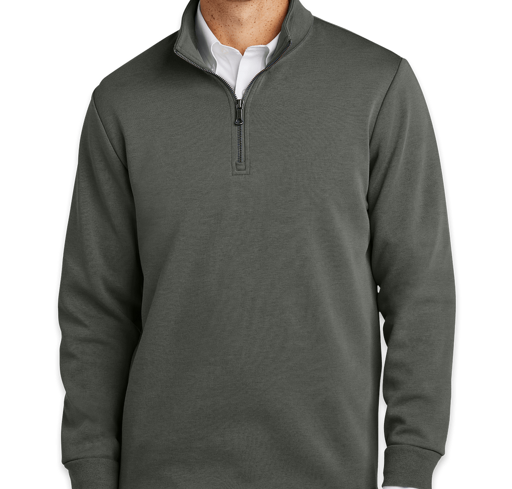 Brooks Brothers Double-Knit Quarter Zip Sweatshirt-default