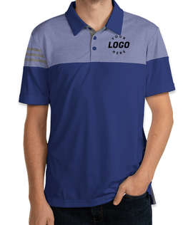 Adidas 3-Stripes Colorblock Performance Polo - Color: Collegiate Royal
