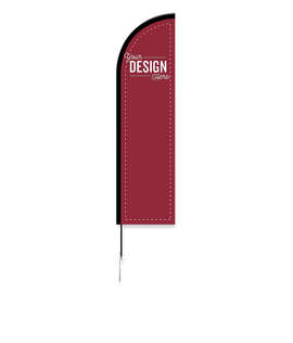 Full Color 8' Feather Flag with Ground Stake - Color: Maroon