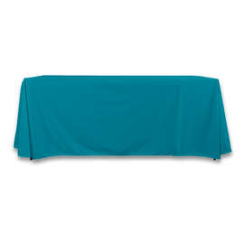 Full Color 6' Poplin Throw Tablecloth - Color: Aquamarine